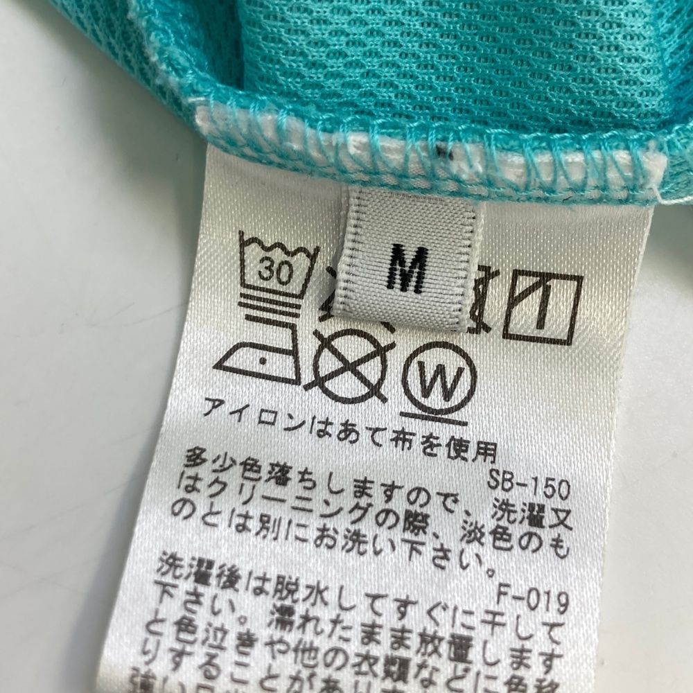 サイズ：M JUN&amp;ROPE ジュン アンド ロペ  ハイネック フレンチスリーブTシャツ ロゴ  ブルー系 [240101501334] ゴルフウェア レディース ストスト JUN&ROPE ジュン アンド ロペ ハイネック フレンチスリーブT