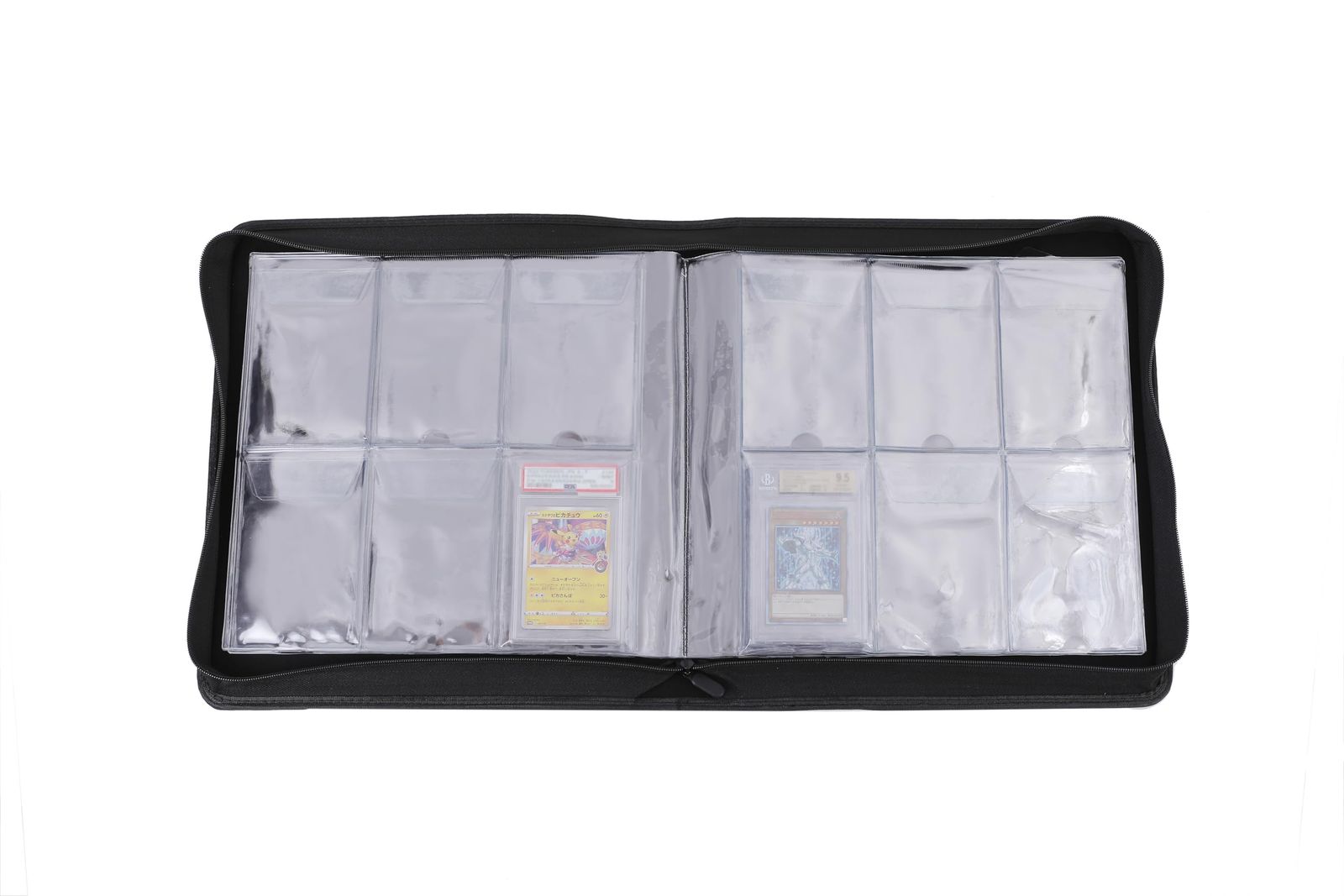 おもちゃの神様 エキシビジョンファイル light 蓋つき PSA BGS ローダー 対応 ファスナーあり 60枚収納 10P×6ポケット 