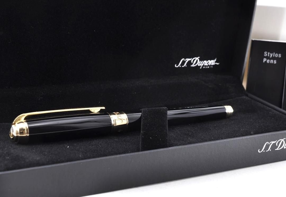 未使用 S.T.デュポン エリゼ 万年筆 ニブサイズ M 14K 箱、カード付 1A12602