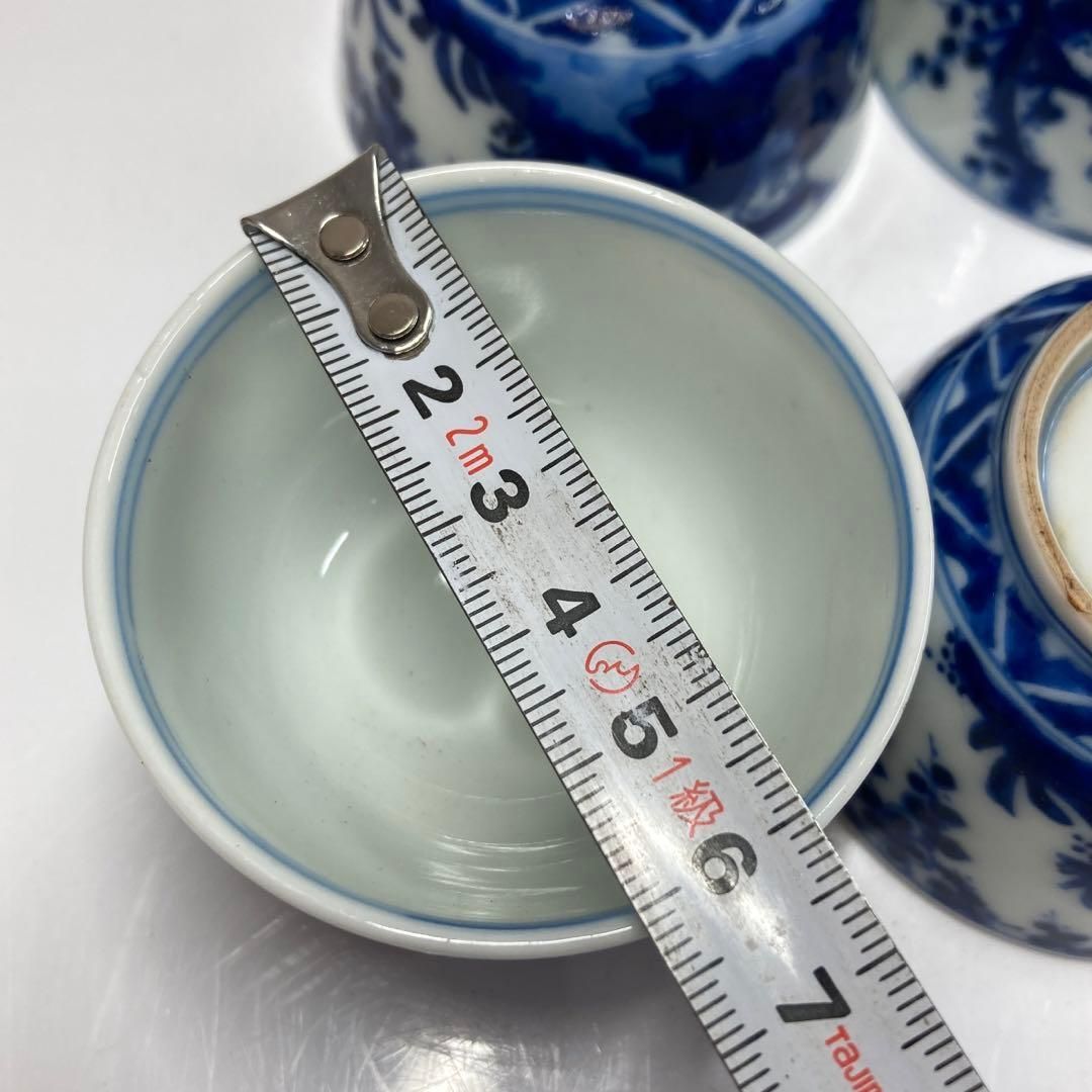 仁阿弥道八 青華煎茶碗10客 木箱付 直径6.2㎝ 本