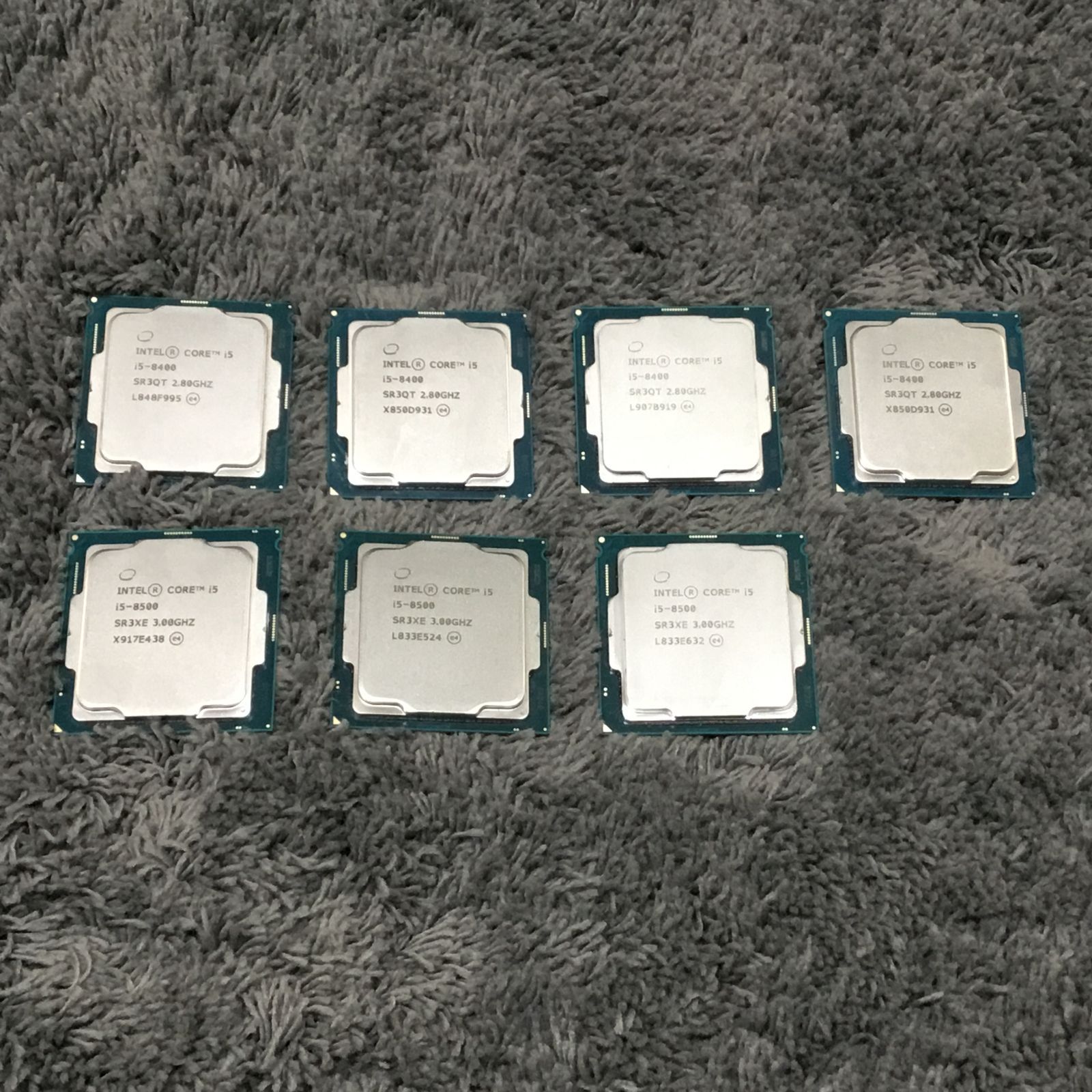 ③ INTEL Core i5-8500 / Core i5-8400 計7枚セット CPUまとめ ③ INTEL Core i5-8500 / Core i5-8400 計7枚セット CPUまとめ