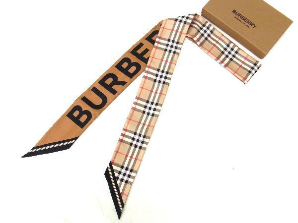 □新品□未使用□ BURBERRY バーバリー ノバチェック シルク100