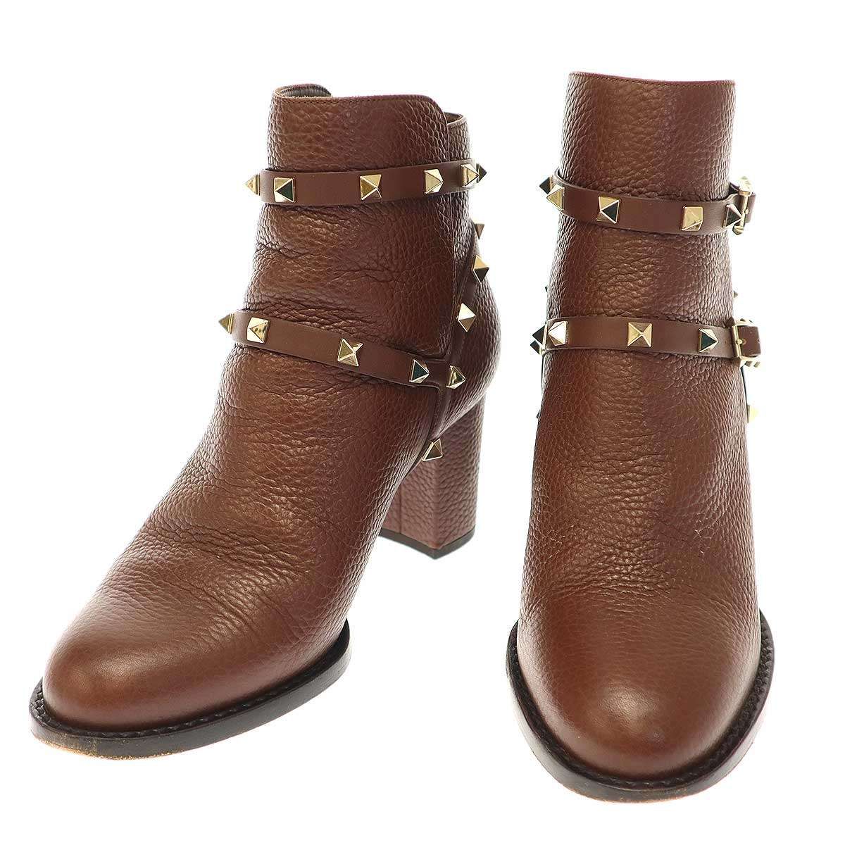 VALENTINO ヴァレンティノ ロックスタッズヒールショートブーツ