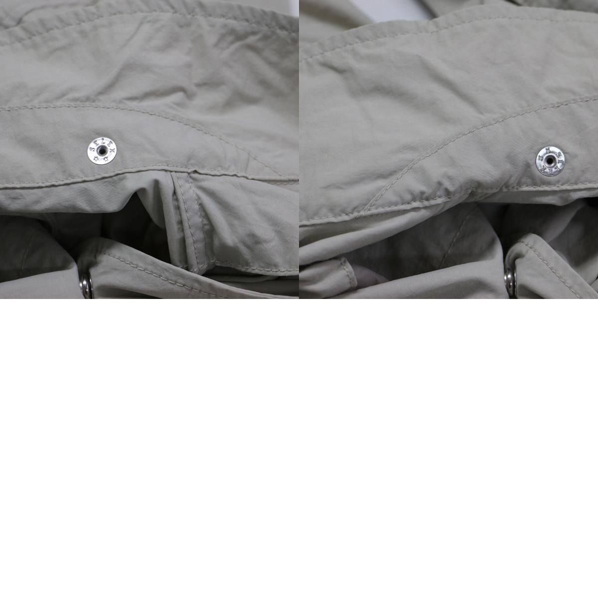 HUMAN WOMAN ヒューマンウーマン コート グレイッシュグリーン サイズ M 23春夏 ノー スプリングコート 長袖 ミディ丈 ドロップショルダー タック コットン アウター ジャケット 上着 レディース SIROKUMA-CORPORATION_COM