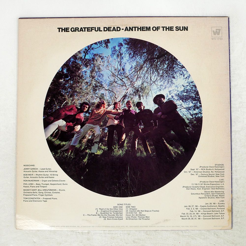 グレイトフルデッド 名盤 レコード アンセムオブザサン USオリジナル盤 Grateful Dead ‎– Anthem Of The Sun - Grateful Dead