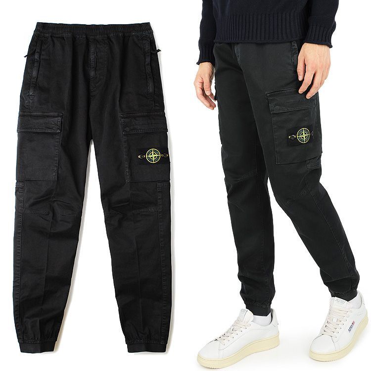 11 STONE ISLAND ストーンアイランド 7915313L1 A0129 ブラック カーゴ