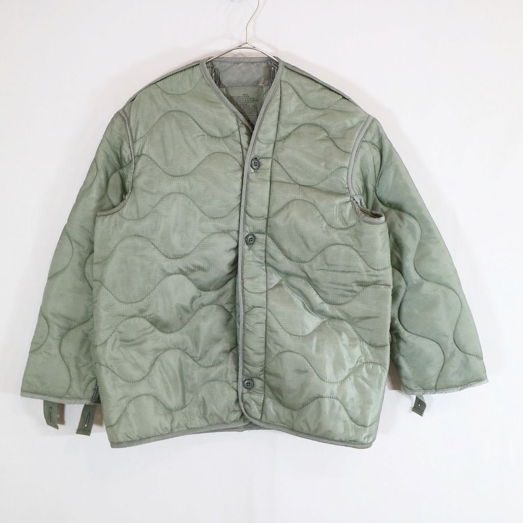 SALE/ 米軍実物 U.S.ARMY M-65 キルティング ジャケット ミリタリー 戦闘服 防寒 カーキ (メンズ S) 中古 古着 N7806