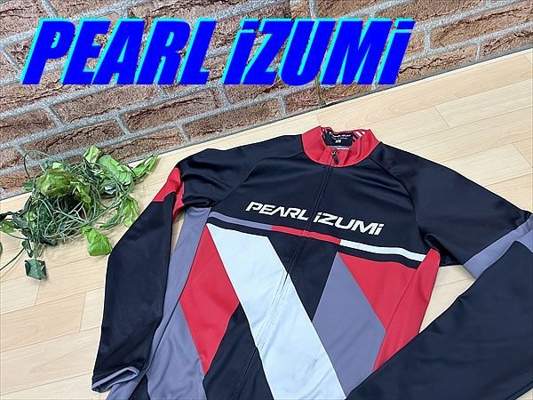 テルスポ イチ推し!! 良品!! PEARL iZUMi THERMODRESS NEO size:M パールイズミ 冬用 長袖サイクルジャージ サーモドレスネオ 裏起毛 ロード ウエア M-61