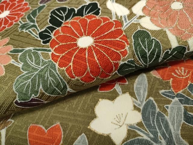 平和屋着物○訪問着 花蝶文 金彩 正絹 逸品 未使用 CAAY4864ut