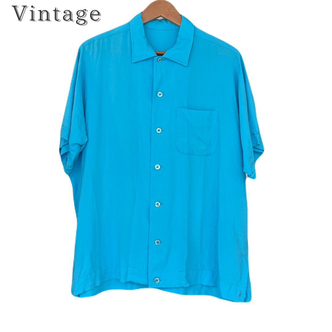 60's ビンテージ unknown レーヨンシャツ 🏋