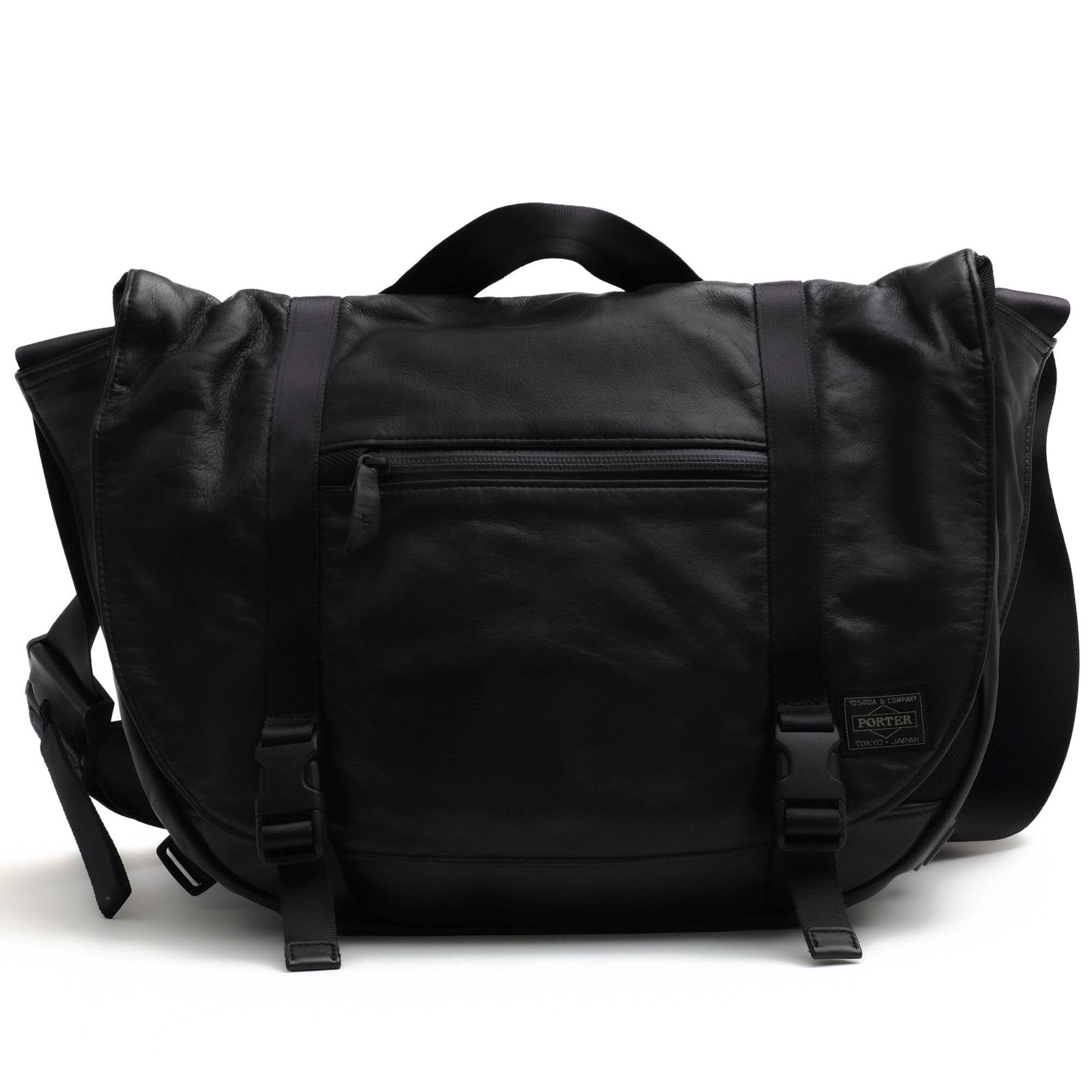 ポーター 吉田カバン PORTER バッグ ショルダーバッグ 鞄 メンズ 男性 男性用 レザー 革 本革 ブラック 黒 107-08407 ZOOM MESSENGER BAG L ズーム メッセンジャーバッグ