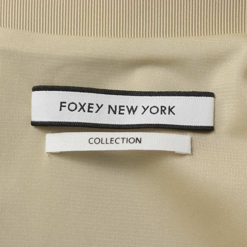 フォクシーニューヨーク FOXEY NEW YORK COLLECTION アークティック ARCTIC フレアスカート ひざ丈 中綿 切替  キルティング 40 M ベージュ /YI29