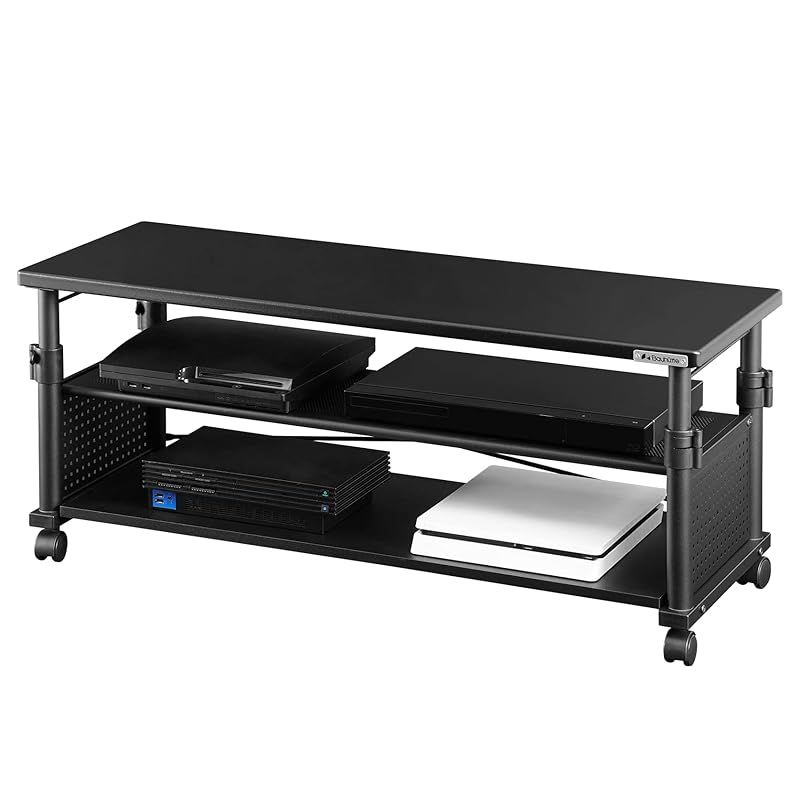 Bauhutte ( バウヒュッテ ) 昇降式 テレビ台 BHV-1000H-BK 32インチ 対応 ( 幅 100 × 奥行 35 高さ 37-56 cm ) ブラック 1