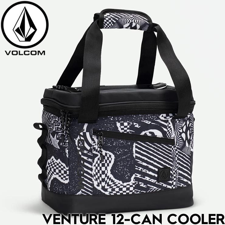 クーラーバッグ ソフトクーラー VOLCOM ボルコム ヴォルコム VENTURE 12-CAN COOLER BLACK/WHITE VMXX00VMEG 日本代理店正規品