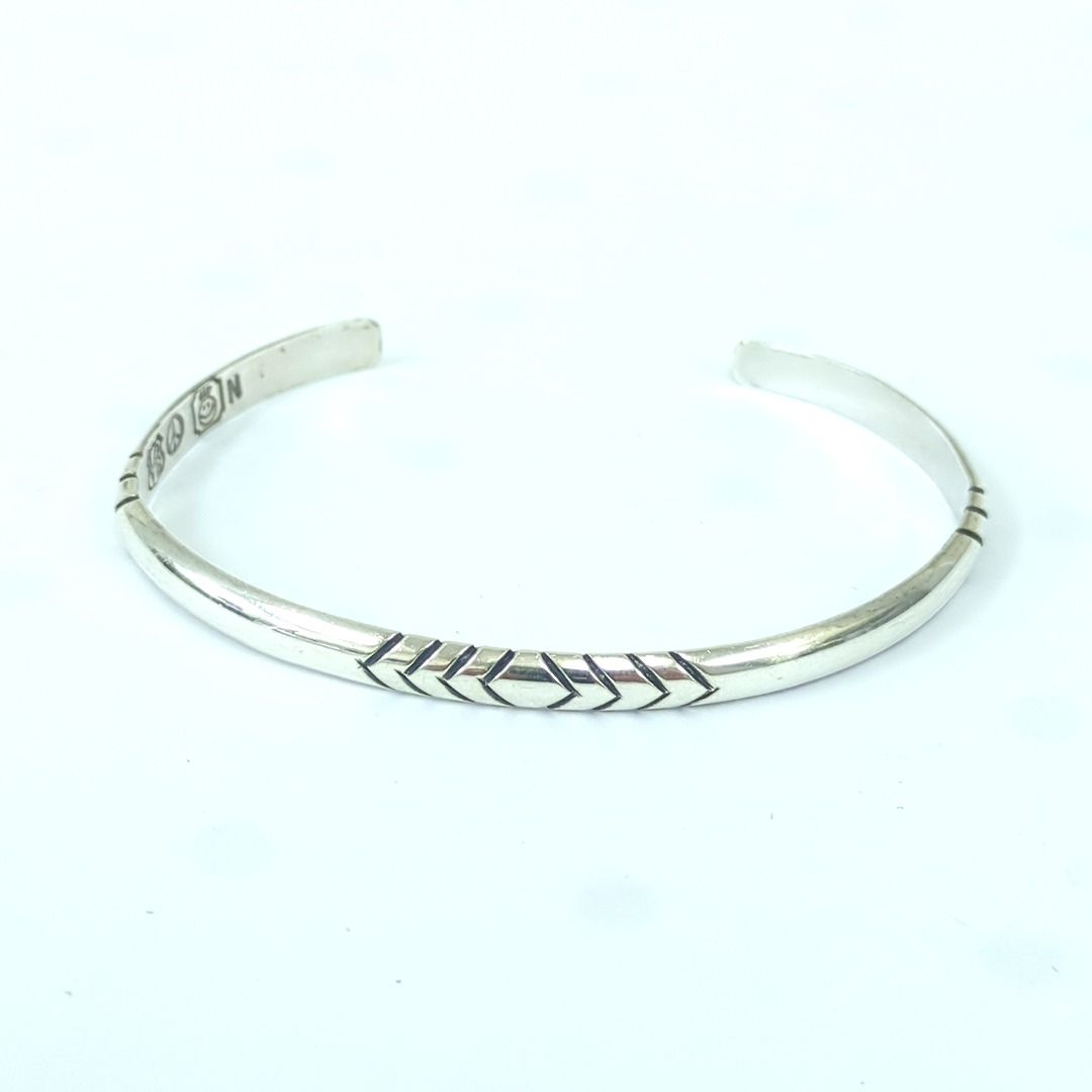 NORTH WORKS 900silver バングル North Works Stamped 900Silver Cuff Bracelet ノースワークス