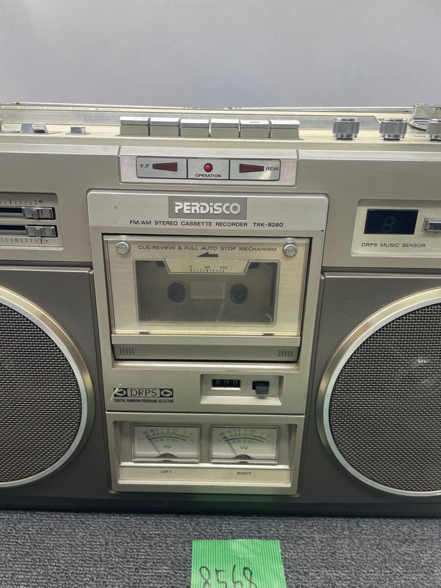 🎵【昭和レトロ】HITACHI ラジカセ TRK-8280 通電確認済み FM/AM