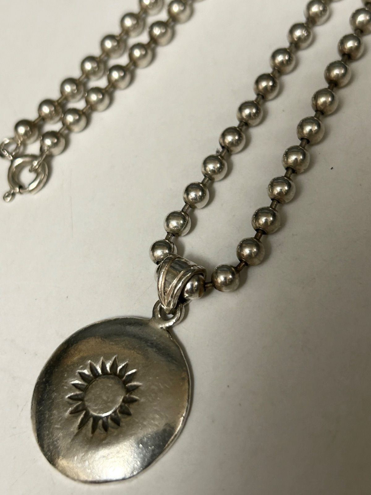 80年代MEXICO製ヴィンテージSILVER925FATボールネックチェーン