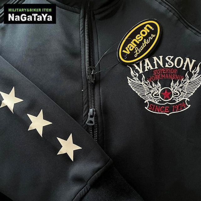バンソン VANSON ウイング ロゴ刺繍 ジップアップ ジャージ