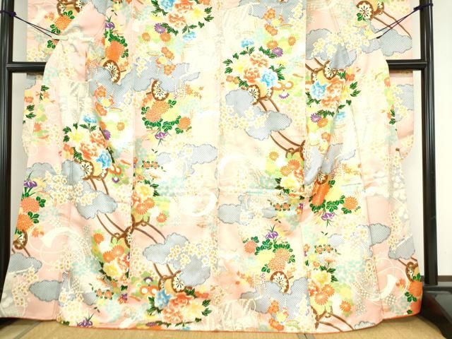 専用ページ振袖 正絹 上品な華やかさ 色味の良い花 袷 着物 U-1567 平和屋着物□豪華振袖 花車文 金彩 正絹 逸品 DAAI8594az - メルカリ