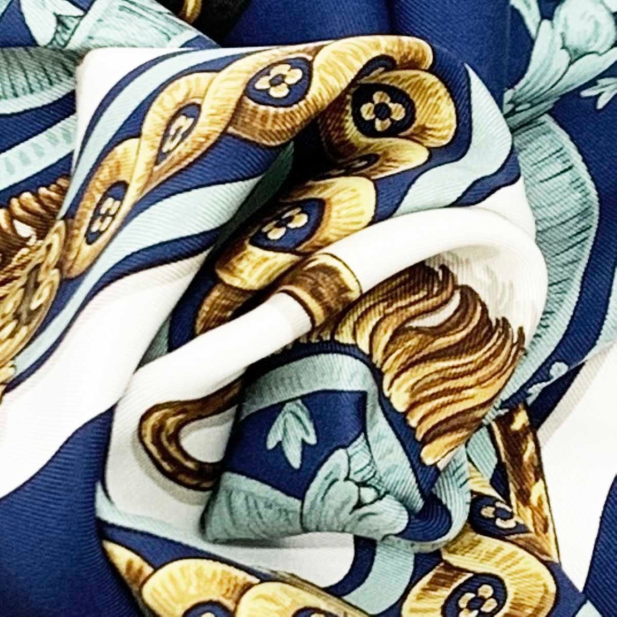 良好 HERMES エルメス カレ90 F. De LA PERRIERE スカーフ 良好 HERMES エルメス カレ90 F. De LA PERRIERE スカーフ
