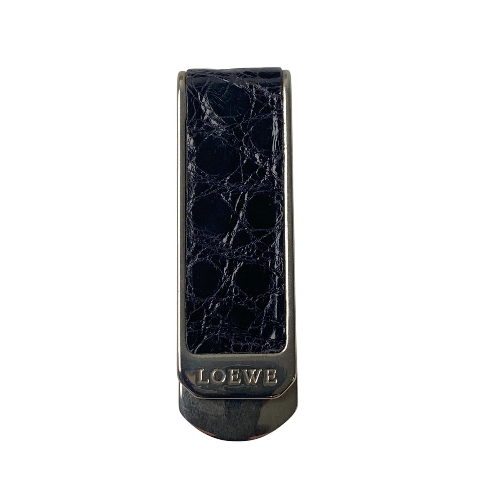 ロエベ LOEWE メンズ マネークリップ クロコ ビンテージ