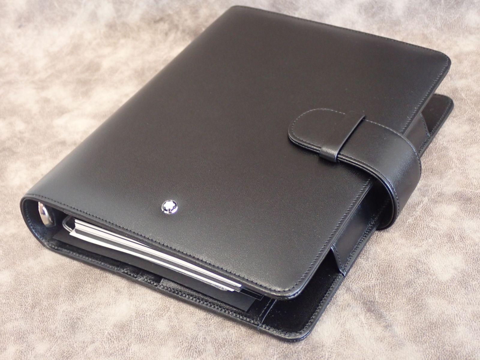 MONTBLANC 14257 マイスターシュテュック MEISTERSTUCK オルガナイザー ミディアム バイブルサイズ システム手帳 ブラック系