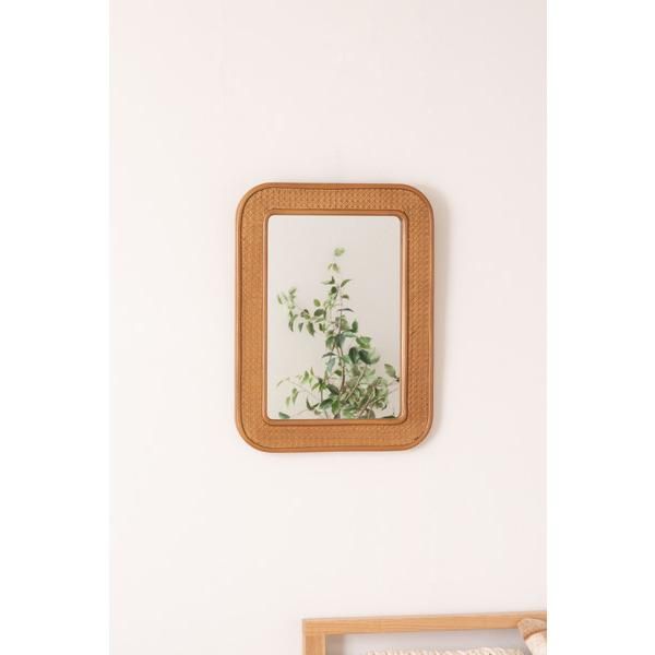 アンティーク　ラタンミラー　壁掛け 昭和レトロ ラタンミラー 壁掛け 姿見 ヴィンテージ 80s 昭和レトロ FUNagain 2025