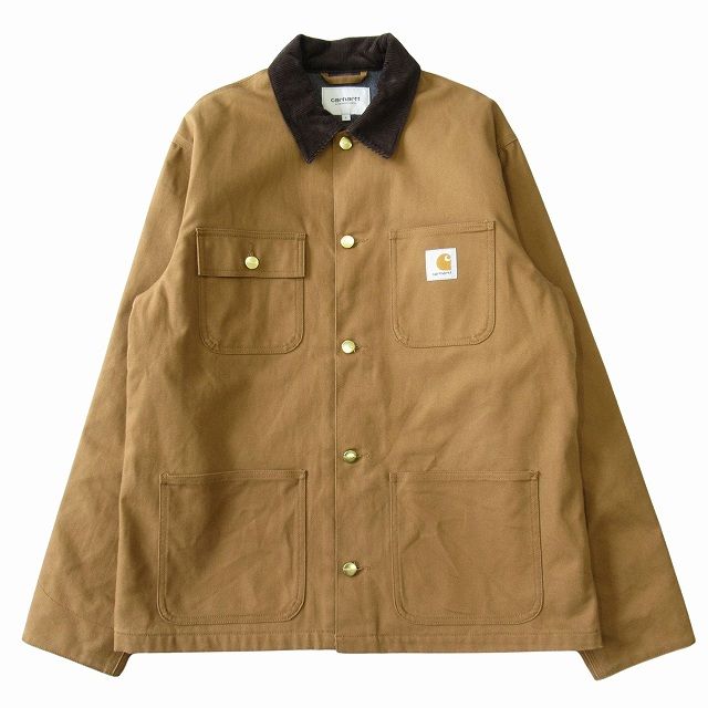 カーハート carhartt WIP MICHIGAN COAT ミシガン コート ジャケット ブルゾン カバーオール ストライプブランケット I015261 サイズL 茶 ブラウン メンズ