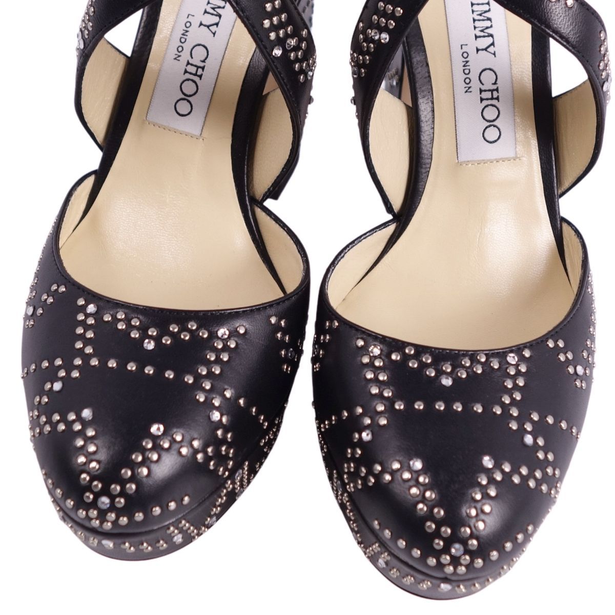 未使用級✨JimmyChoo ジミーチュウ 黒ドットDOROTHY85 パンプス 未使用級】JimmyChoo ジミーチュウ ドットDOROTHY85 パンプス