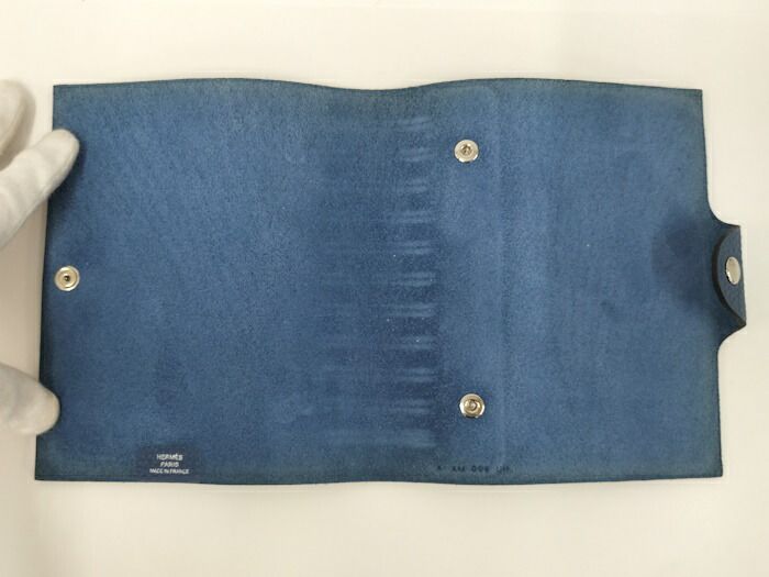 HERMES ユリスPM 手帳カバー トゴ ブルー A刻印