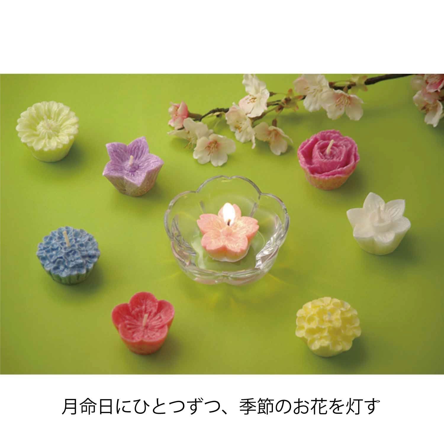 【新着商品】花づくしギフトセット 季節のお花 水に浮かぶキャンドル 植物原料使用 カメヤマキャンドルハウス