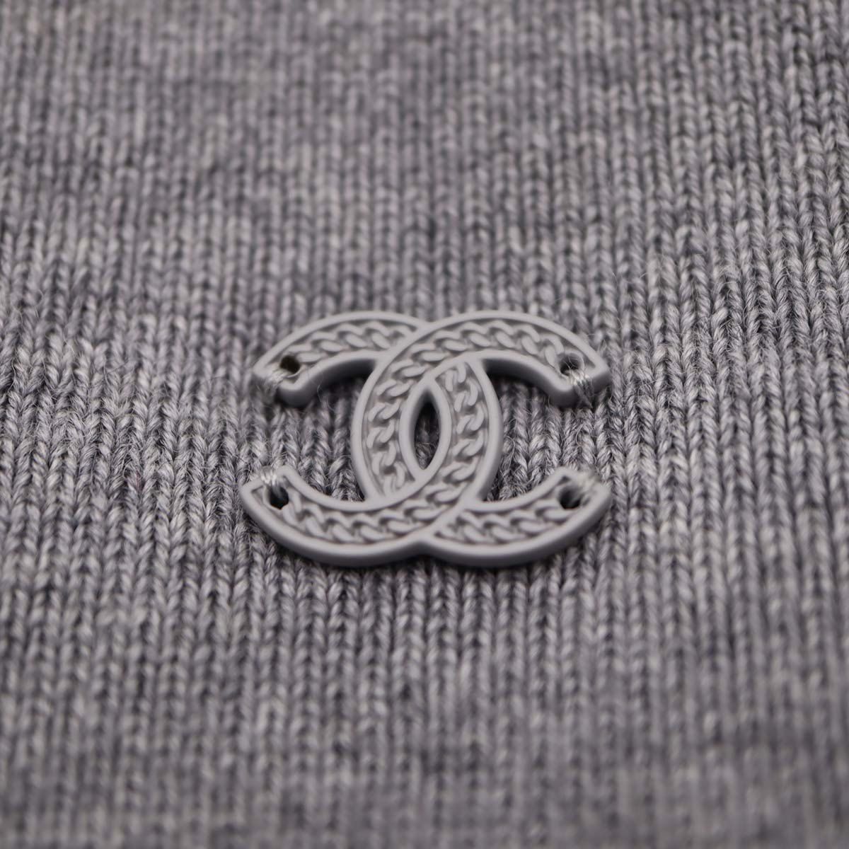 CHANEL グレー ニット帽 楽天市場】【未使用品】 シャネル ニットキャップ ココマーク