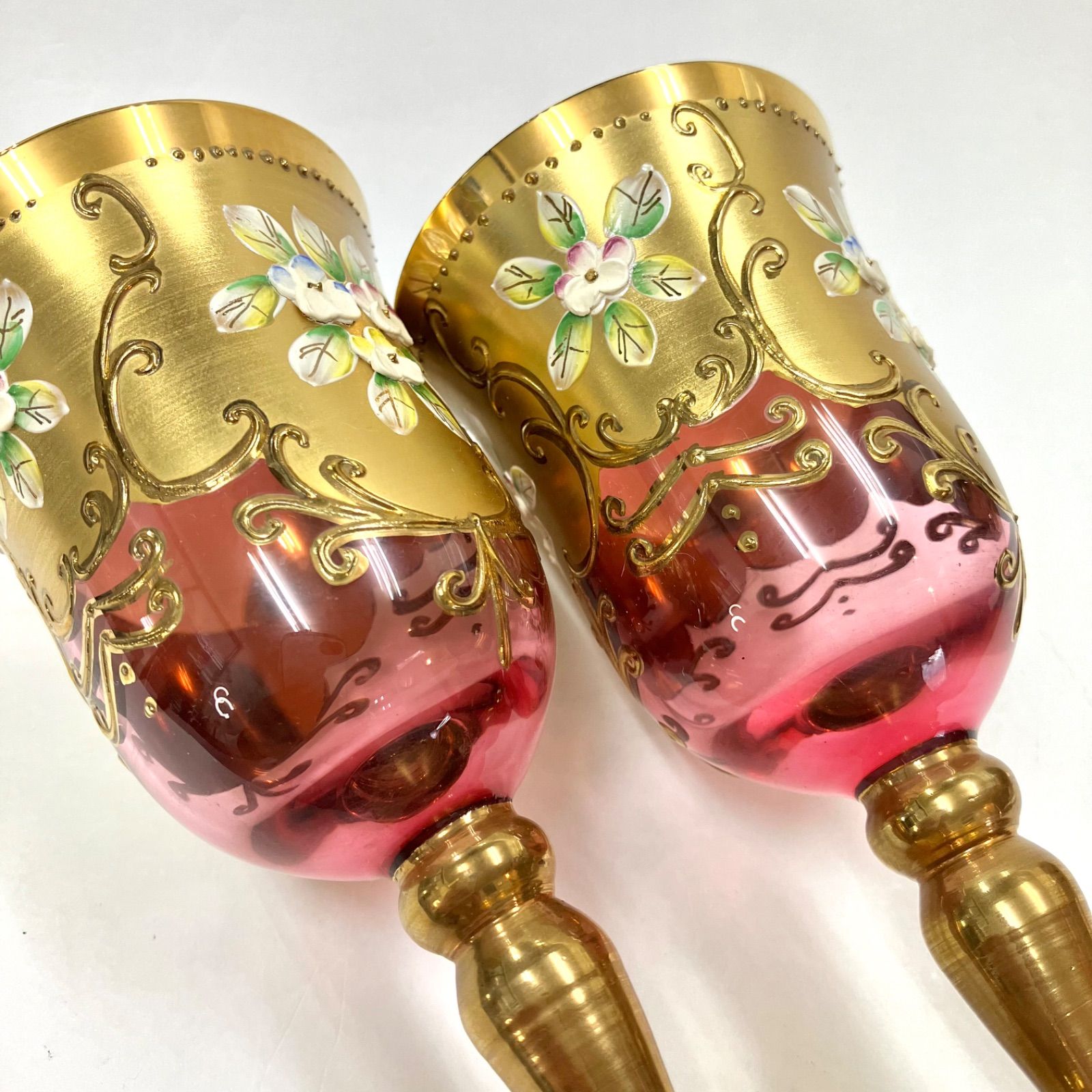 ★極上美品★ベネチアングラス ムラーノ ハンドメイド 金彩 リキュールグラス Amazon.co.jp: 極上ベネチアングラス ムラーノ ハンドメイド