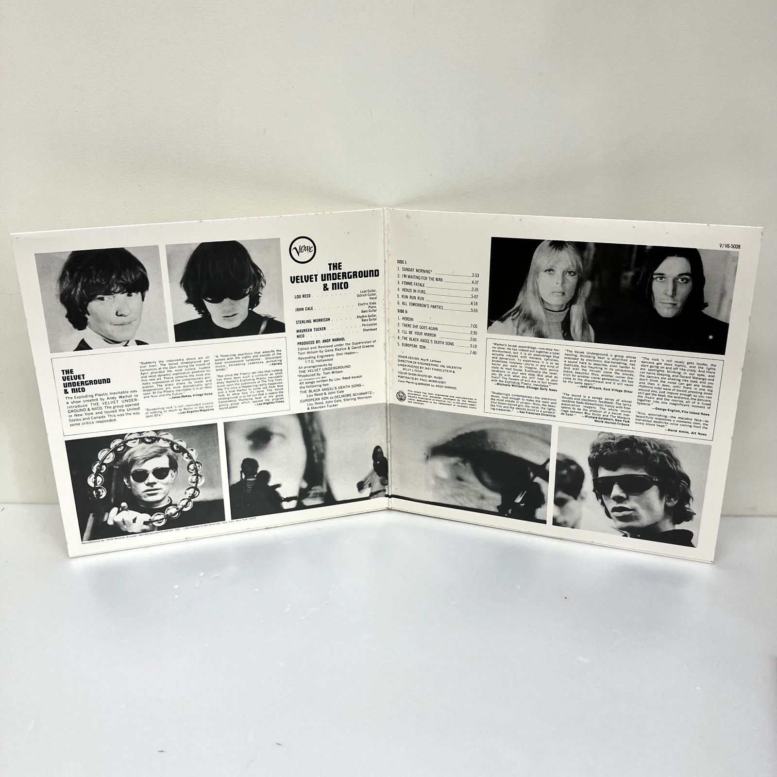 12インチ LP レコード ヴェルヴェット・アンダーグラウンド・アンド・ニコ THE VELVET UNDERGROUND ＆ NICO ANDY  WARHOL バナナ V6-5008 VERBE - メルカリ