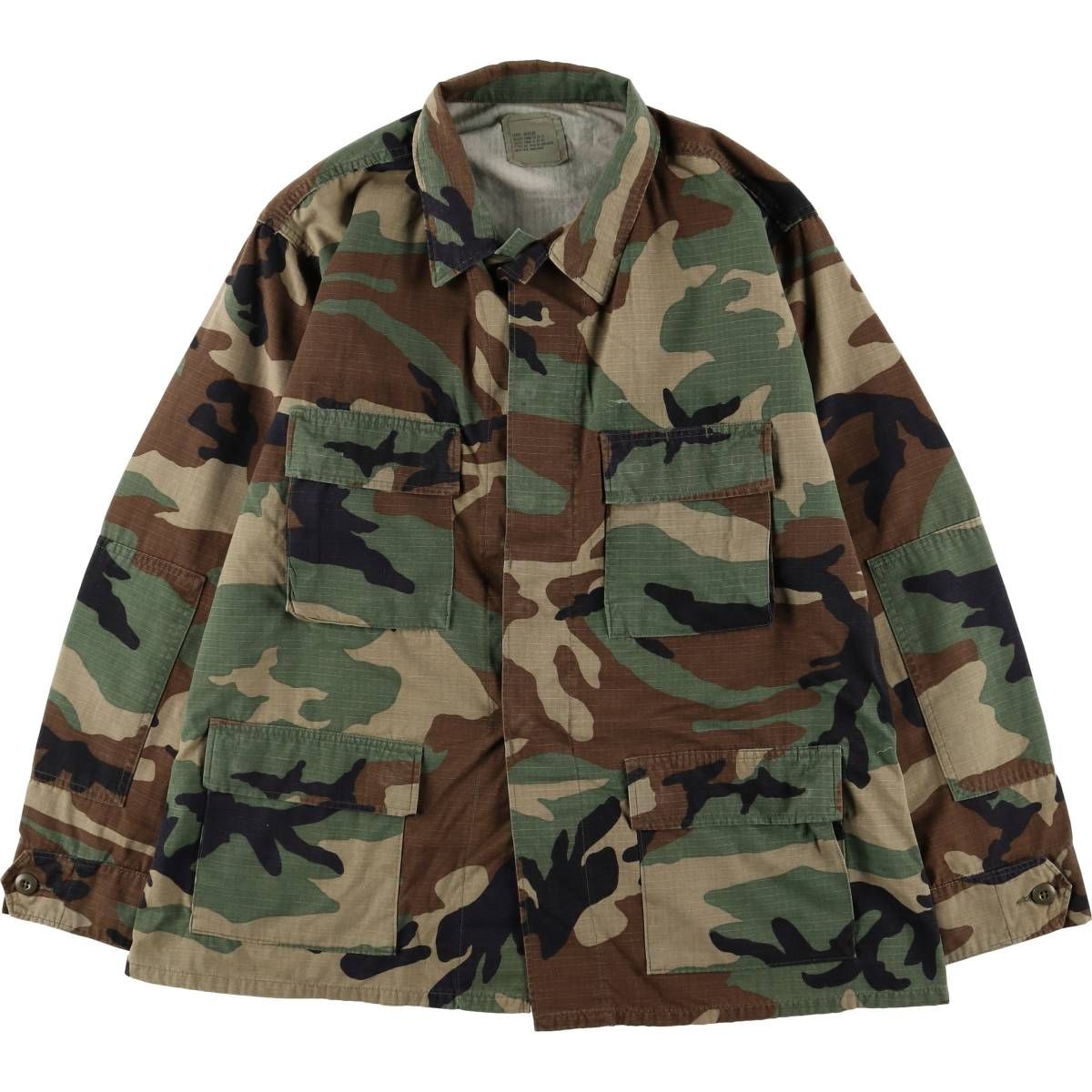 古着 90年代 米軍実品 迷彩柄 ウッドランドカモ リップストップ B.D.U