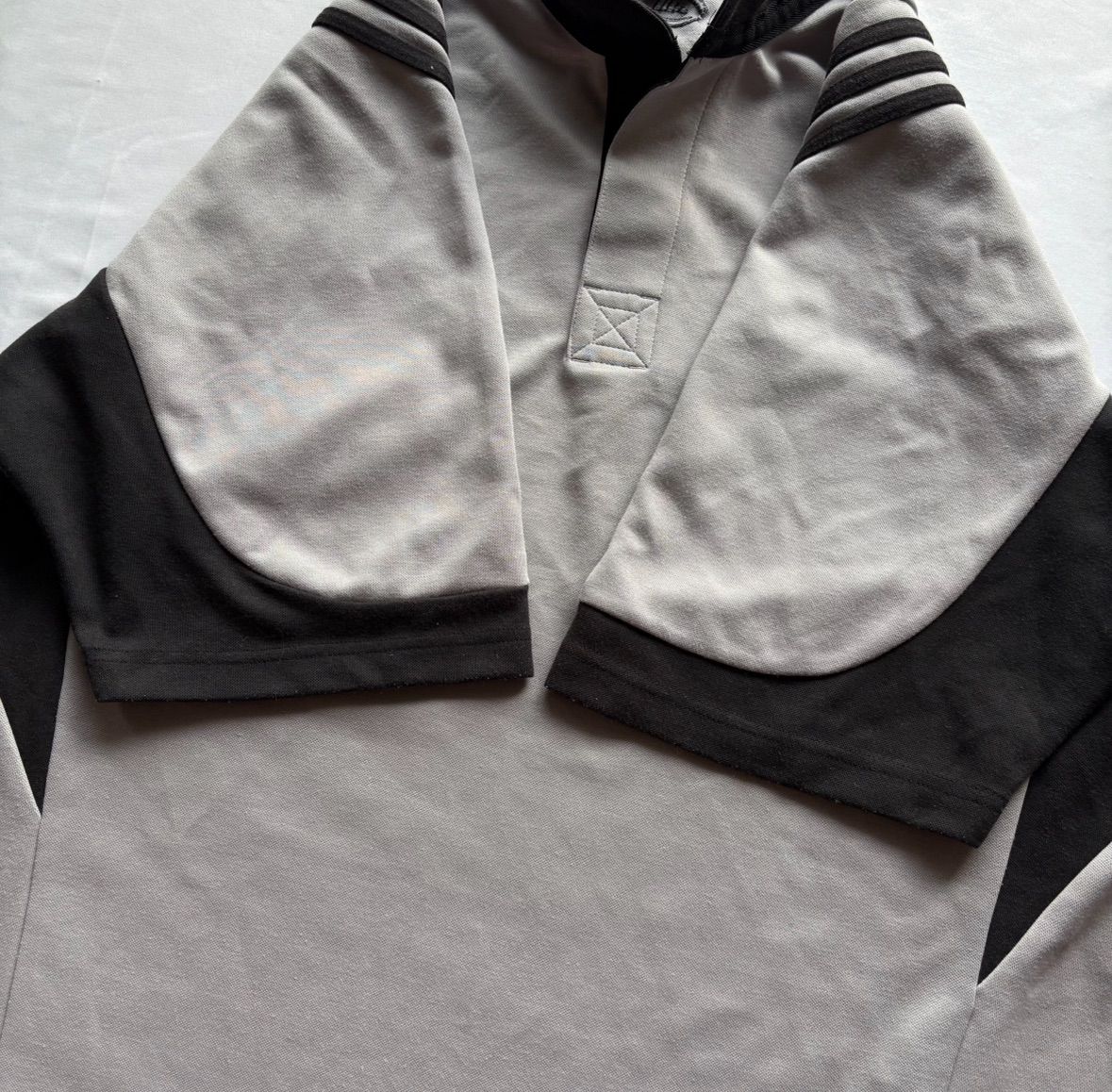 00s adidas “New Zealand ALL BLACKS” S/S Stand Collar Rugby