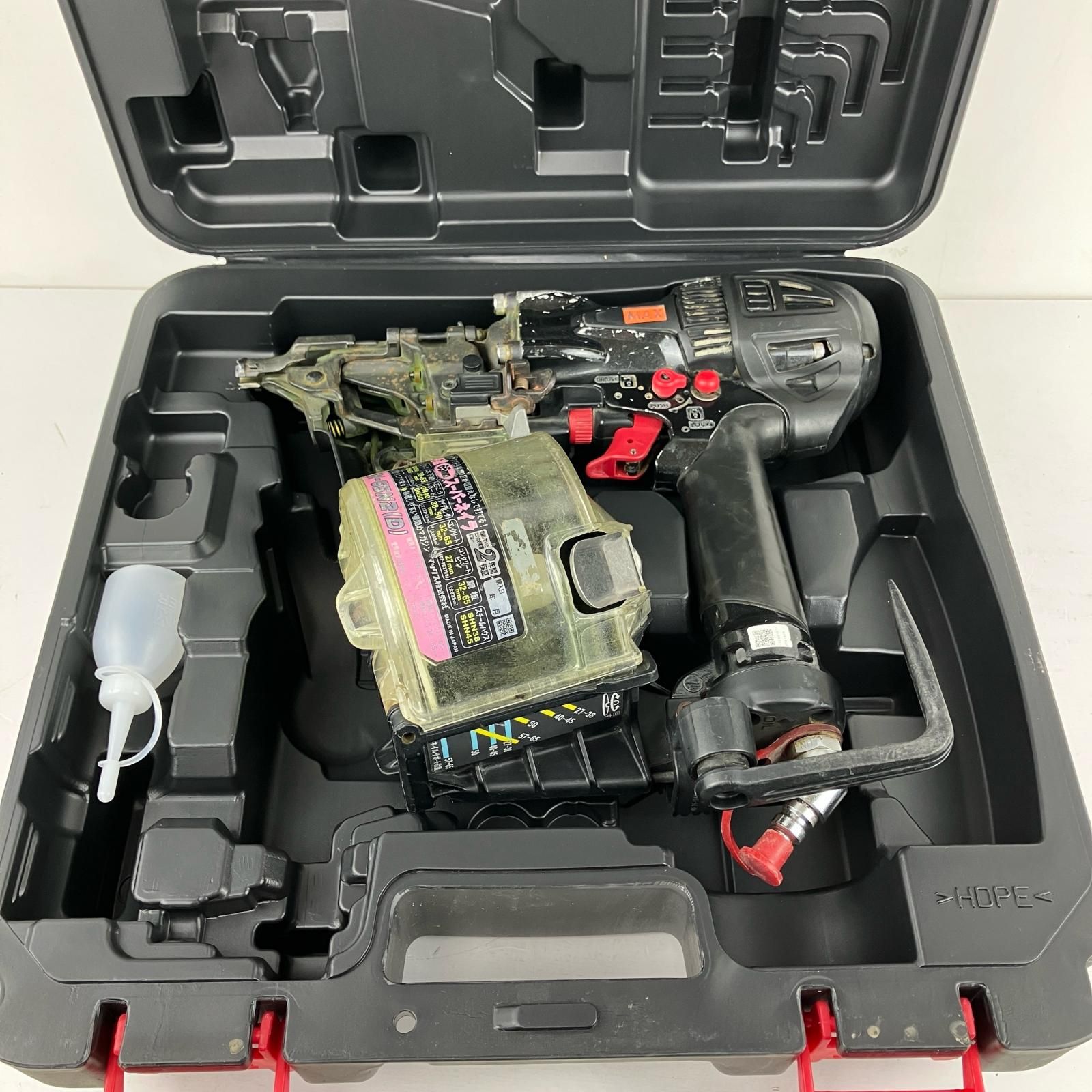 ЗЗMAX マックス 65mm 高圧 エア釘打ち機 高圧コイルネイラ 本体のみ HN-65N2 D ブラック