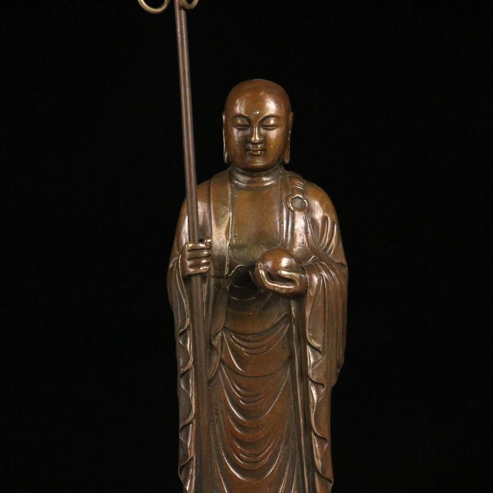 仏教美術 仏像 地蔵王仏像 銅製 銅器 工芸品 美術品 置物 仏教美術 仏像 地蔵王仏像 銅製 銅器 工芸品 美術品 置物 - メルカリ
