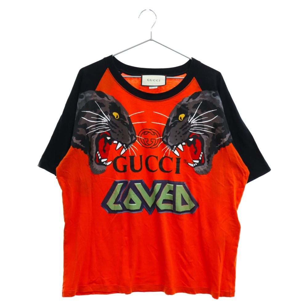 GUCCI (グッチ) 19SS 549099 ロゴタイガープリント半袖Tシャツ