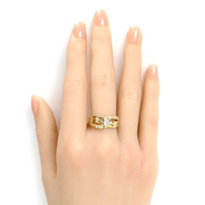 指輪 ダイヤモンド0.23ct|0.12ct
