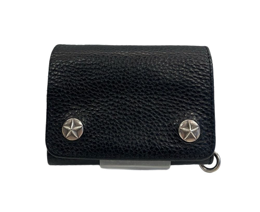 キャリー CALEE SILVER STAR CONCHO FLAP LEATHER HALF WALLET