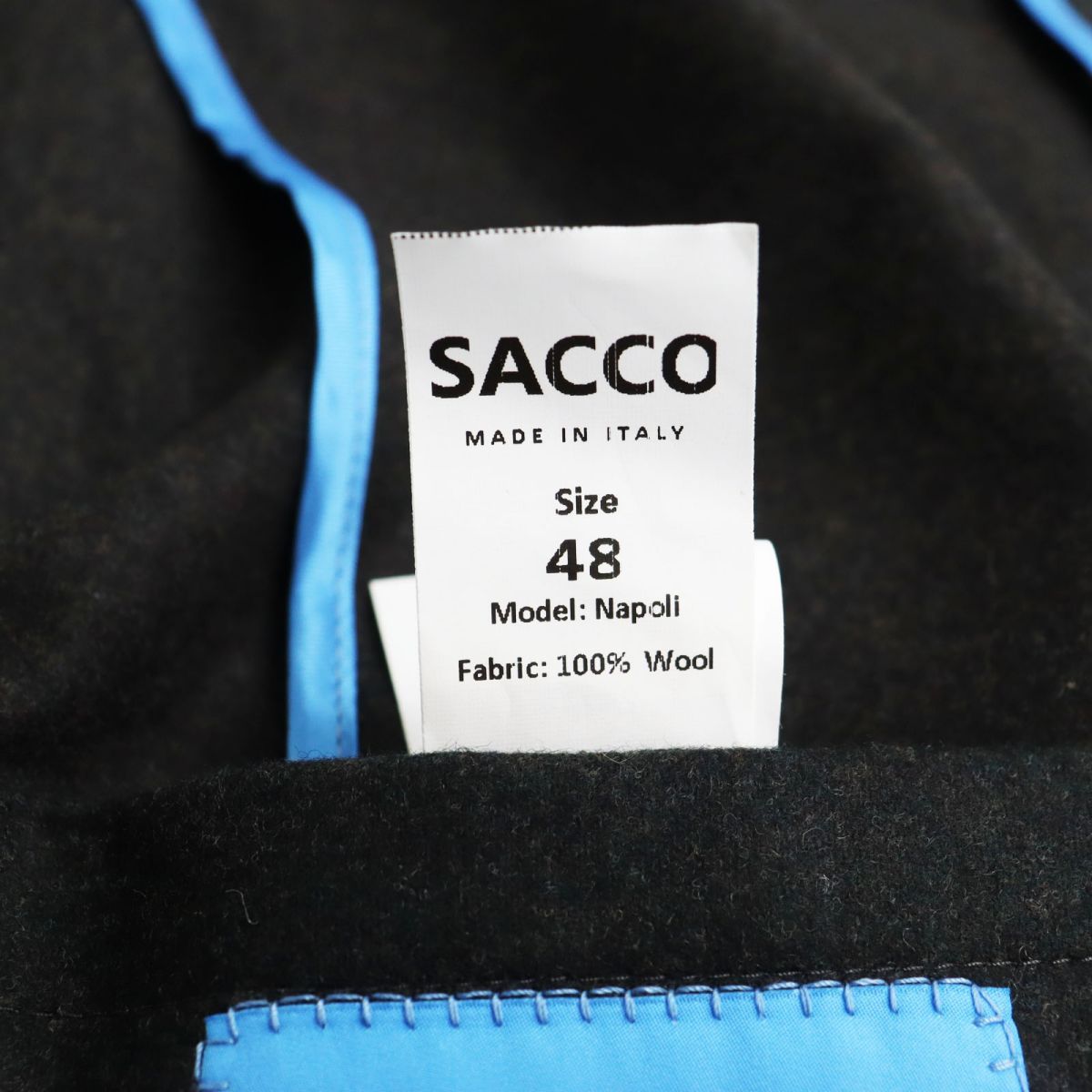 柄デザインプリントテーラードジャケット　SACCO　グレー　48サイズ