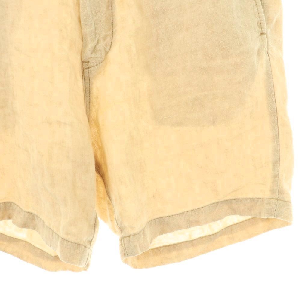 RON HERMAN ロンハーマン ハーフ パンツ リネン 麻 ベージュ Ron Herman ロンハーマン 麻ハーフパンツ メンズサイズS ベージュ系
