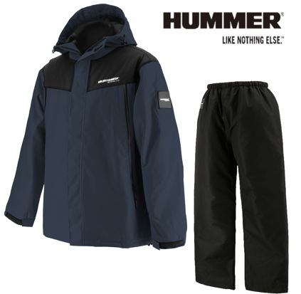 2025秋冬新商品 上下セット M～4L 防水防寒ウェア HUMMER HM - W13 ネイビー ウインターブルゾン 防水 防寒 防風 撥水 保温 ハマー メンズ 紳士 弘進ゴム KOHSHIN 防寒着