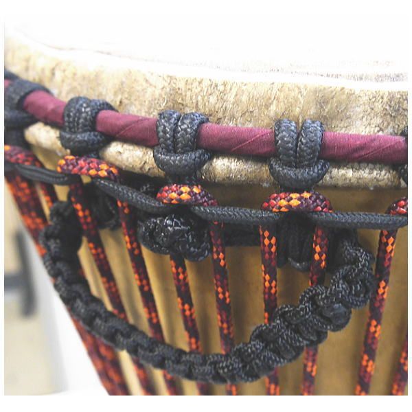 ジャンベ 打楽器 民族楽器 木目 天面直径約35 cm 高さ約61 ジェンべ ⑨