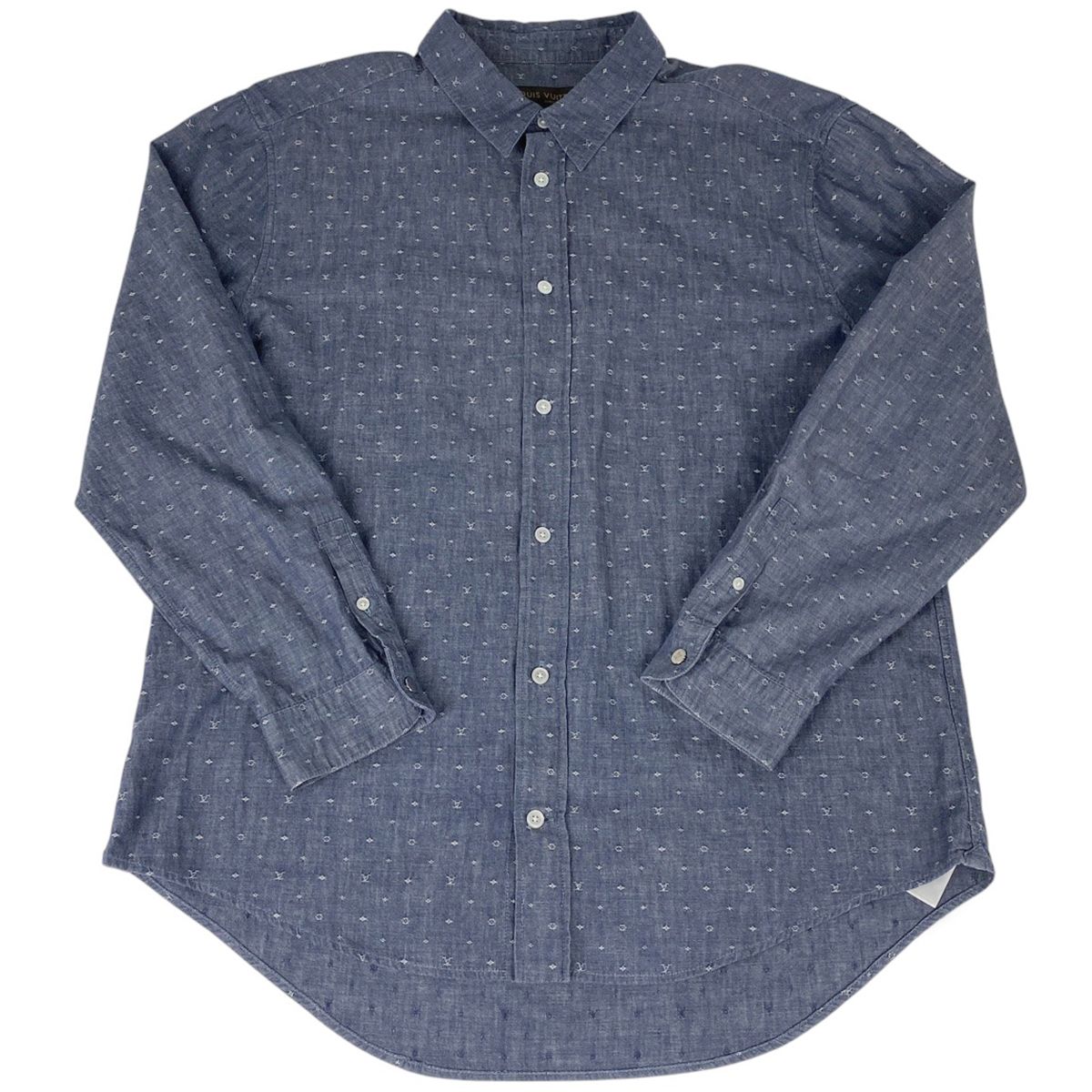 【美品】LOUIS VUITTON 長袖　ロゴボタン　トップス ルイ・ヴィトン Louis Vuitton モノグラム 長袖シャツ ロゴボタン