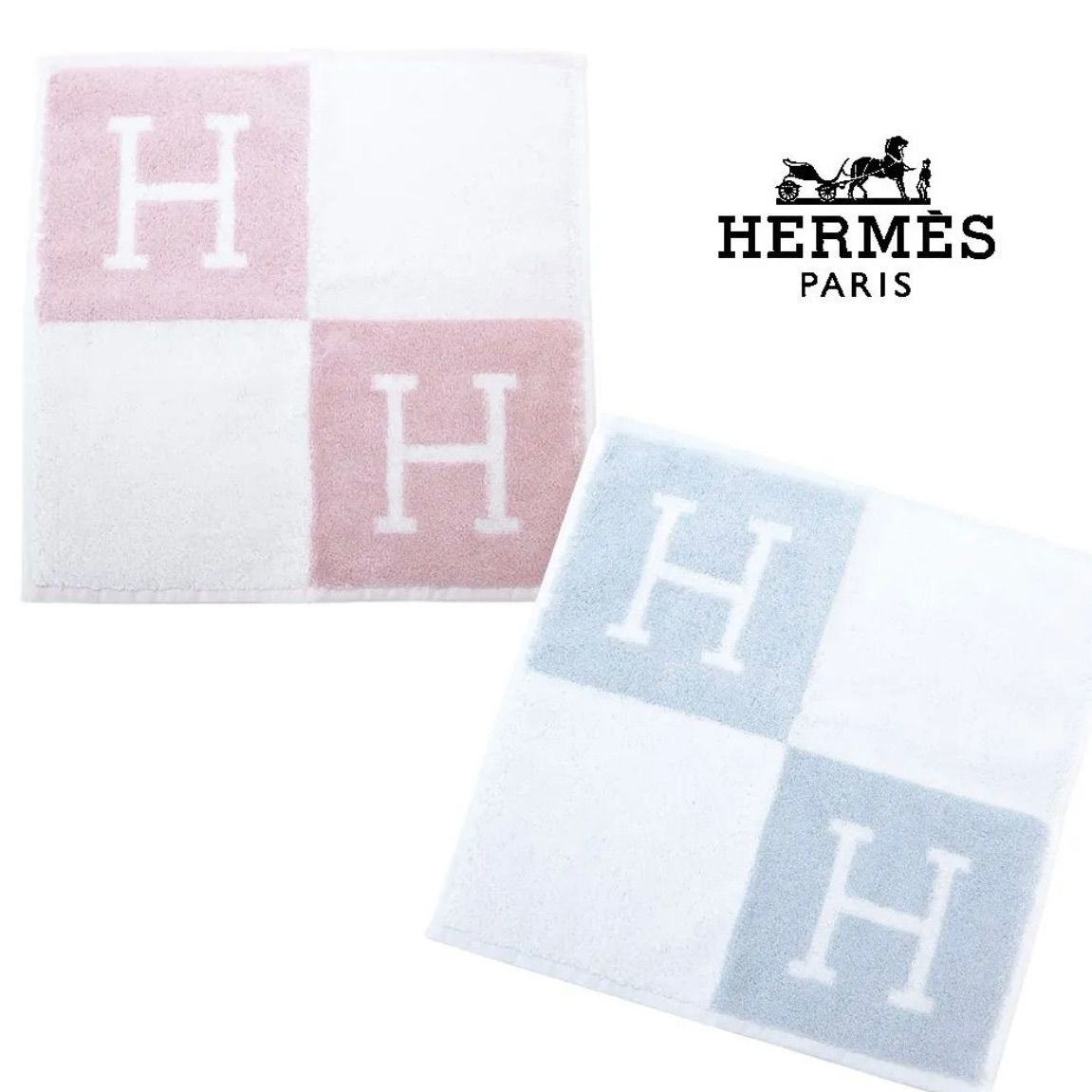 エルメス　ハンカチ　白 HERMES ホワイトハンカチ タグ付き （66501◇美品 HERMES