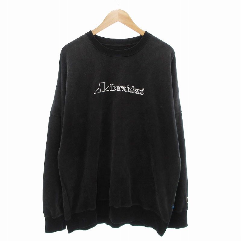 リベレイダース LIBERAIDERS スウェットプルオーバー トレーナー フェード ヘビーオンス L 黒 ブラック /JS ■GY03 メンズ リベレイダース LIBERAIDERS スウェットプルオーバー トレーナー