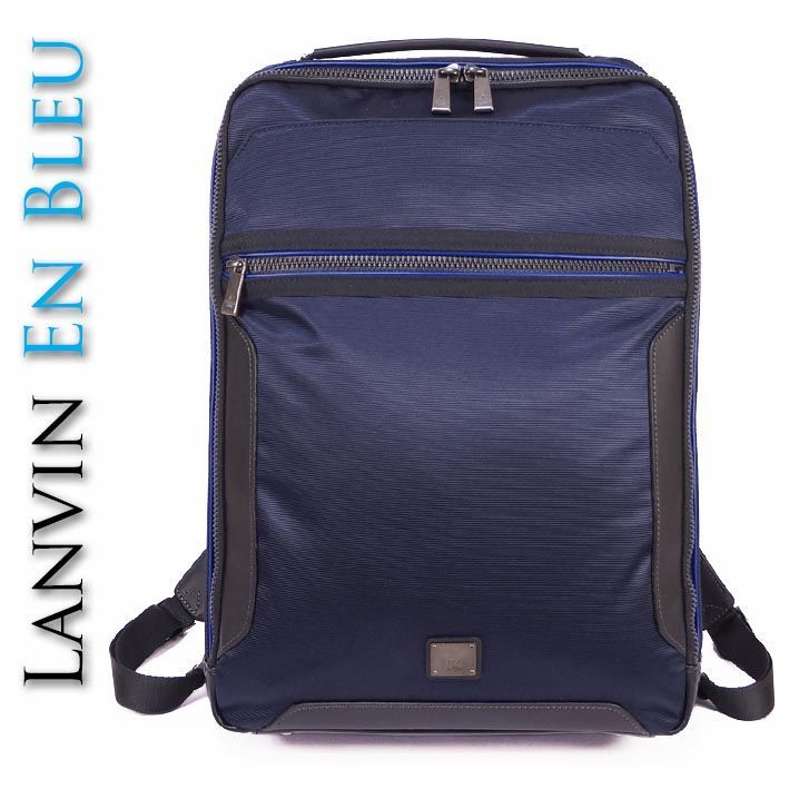 ランバンオンブルー LANVIN en Bleu ビジネスリュック A4 サイド メンズ ネイビー 紺 定価27,500円 軽量  セレクトスペースカラーズ メルカリ