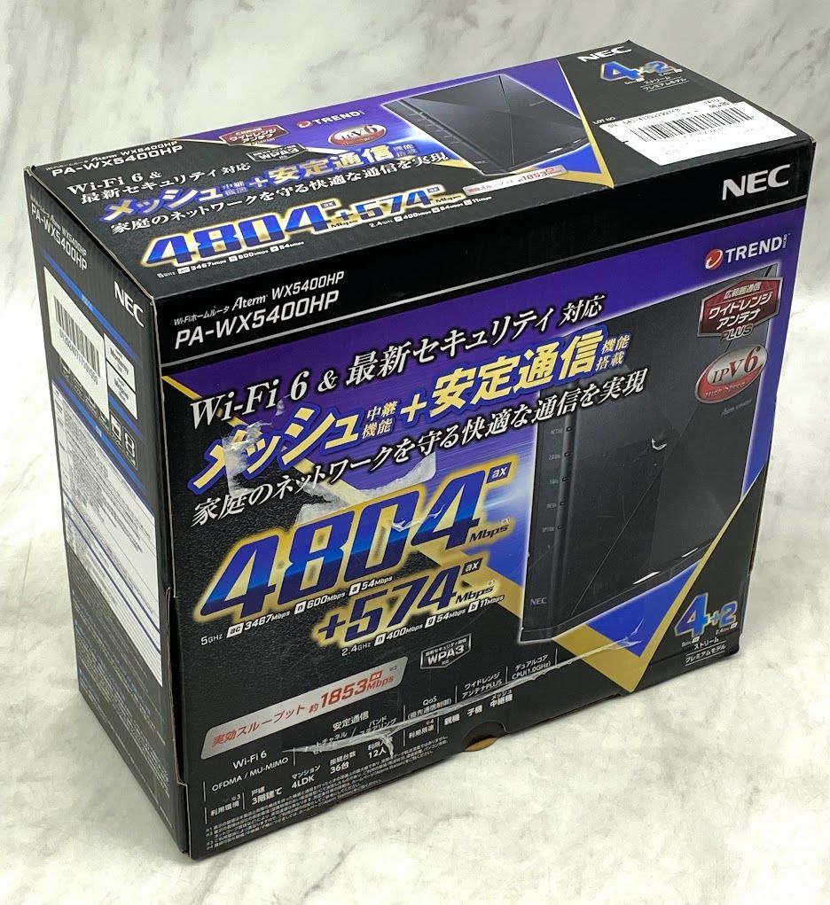 美品】 NEC Wi-Fi PA-WX5400HP 無線LANルータ dual_band Aterm 美品】 NEC Wi-Fi PA-WX5400HP 無線LANルータ dual_band Aterm